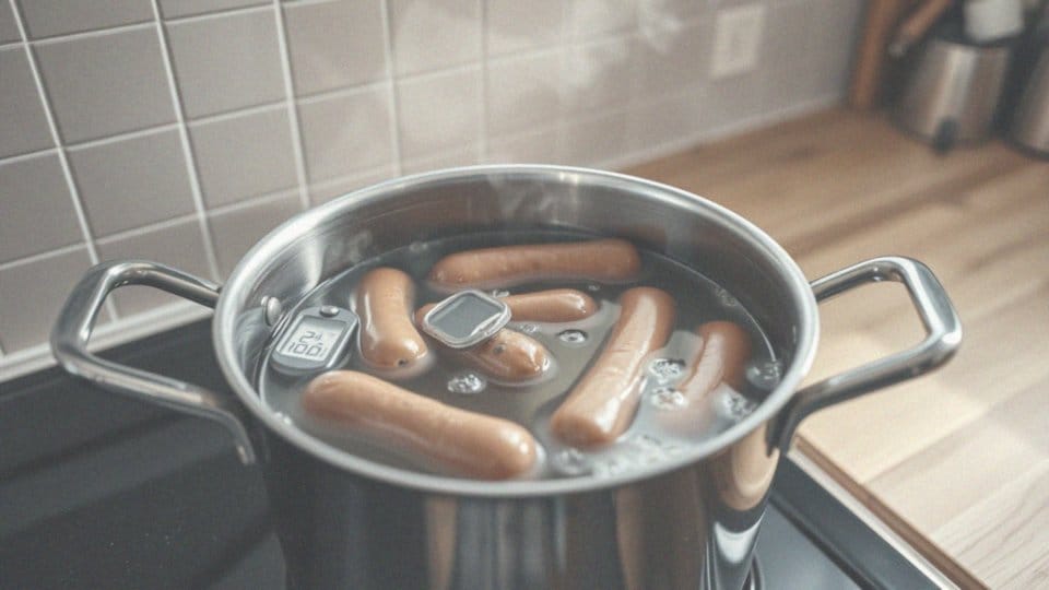 Jaką temperaturę należy utrzymywać podczas parzenia kiełbasy?