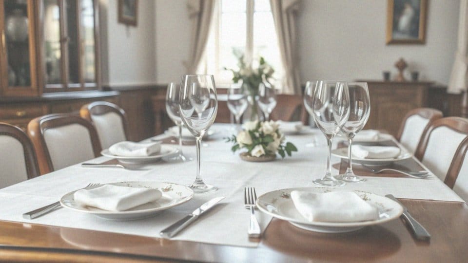 Jaką rolę odgrywają eleganckie nakrycia stołowe w organizacji przyjęcia?