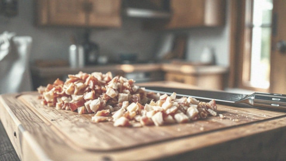 Jak pokroić boczek lub słoninę do skwarek?