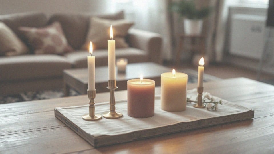 Świece na stole w salonie – klucz do magicznej atmosfery